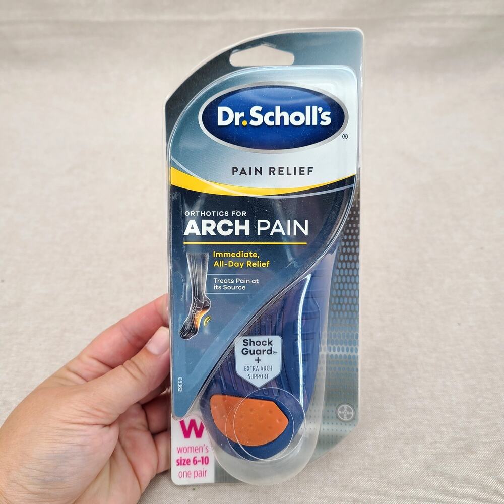 Dr. Scholl's Orthotic Shoe Inserts Shock Guard Extra Arch Support Womens Sz 6-10
